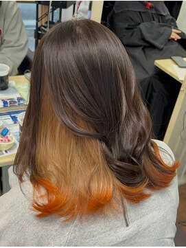 ドォート(Dote hair make) 【菜月style】インナーでベージュ×オレンジ