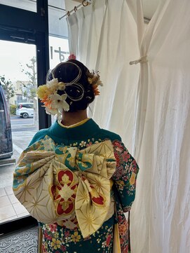 美容室 舞 着付け、アップ