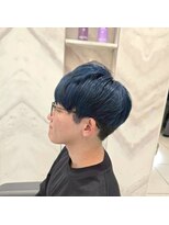 アース 土気あすみが丘店(HAIR&MAKE EARTH)&nbsp;メンズブルーカラー