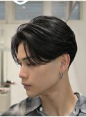 渋谷フェザーパーマメンズパーマフリンジカットテーパーフェード