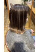 桃の木 ヘアー(桃の木 hair)&nbsp;グレージュホワイトハイライト