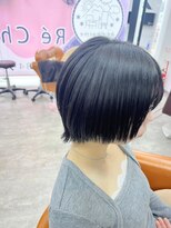 リシャルム 新保店(Re charme)&nbsp;【透明感ダーク】ネイビーカラー×コンパクトボブ