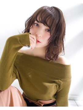 ヘアアンドエステ ヒロイン 西麻布本店(Hair&Esthe HIROIN) シースルーバング×セミウェットミディ『山村雄貴』