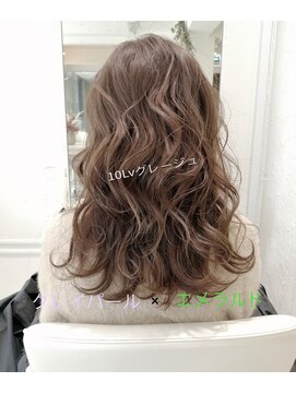 ファイブボックスヘアー 広島(five vox hair) グレイパール×エメラルド