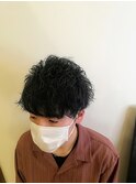 暗髪×ウルフマッシュ×ツイストスパイラル/20代30代40代50代