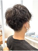 【メンズパーマ】マッシュ ゆるめスパイラルパーマ