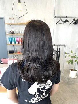 シェル 津山の手店(shel) 艶カラー【ブルーブラック】韓国風大人可愛い透け感