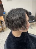 ボブ×波巻きパーマ
