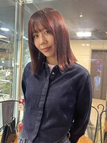 ヘアーアンドメイク ビス(HAIR&MAKE bis) ブリーチなし/艶髪カシスレッド