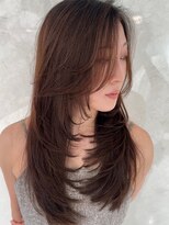 アンダーバーホワイトモデ 河内長野(_WHITE mode) ハイライトカラーミルクティーベージュレイヤーカット