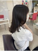 伸ばしかけ外ハネスタイル×オージュアシャンプーケア