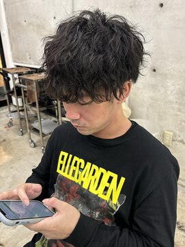 ユイマァル 岡山店(YUIMARL) メンズ　波巻きパーマ