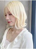切りっぱなしボブ 外ハネボブ ミニボブ 韓国ボブ A0407