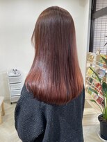 ラフ(laugh)&nbsp;ロング×オレンジレッドブラウン