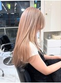 ミルクティー ベージュ グレージュ 1.2ブリーチ ケアブリーチ