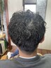 カット+白髪ぼかし+シェービング(眉カット)