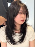 韓国レイヤーカット韓国ヘアニュアンスレイヤーカット/岸本