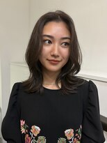 サンク 原宿 表参道(cinq) ブリーチなしダブルカラータッセルボブオリーブグレージュ30代