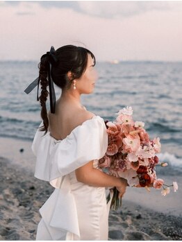 アイビー 新宿(IVY)の写真/素敵な門出を迎える花嫁様へ*ヘアメイクリハーサル完備!晴れやかで嬉しいお呼ばれヘアスタイルも*[新宿駅]