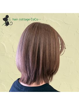 ヘアーコテージ ココ(hair cottage CoCo...) レイヤーボブ×グレージュ