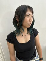 リジョイスヘア(REJOICE hair) 【REJOICE hair】インナーエメラルド mido