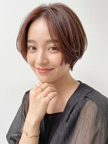 リリー(Rilie) ハンサムショート/小顔カット/透明感ベージュカラー/20代/30代
