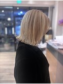 白髪ぼかしミルクティーベージュ