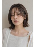 くびれ外ハネボブ×ラテグレージュ/韓国風ボブ20代30代40代池袋