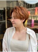 ハンサムショート オレンジベージュ 窪田
