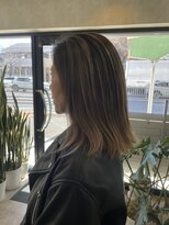 ヘアアンドメイク アリス(hair&make ALICE produce by COLT)&nbsp;ハイライト　外はねボブ　イノア