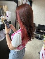 トリコ(ToricO)&nbsp;インナーカラー　チェリーレッド　ワインレッド　ブリーチカラー