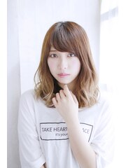 美髪デジタルパーマ/バレイヤージュノーブル/クラシカルロブ124