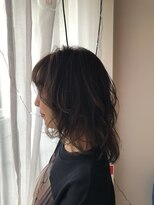 ロンドアベニール 北千住(Lond avenir)&nbsp;namie お客様スタイル×ハイトーンベージュミディアムウルフ