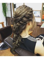 サロンド クラフト(salon de craft) 【パーティーヘアセット】ハーフアップアレンジ編み込み下ろし