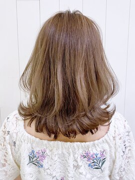 アイティーバイアルバム 藤沢店(IT by ALBUM) レイヤーミルクティー_カーキグレージュフェザーバング_ba338231