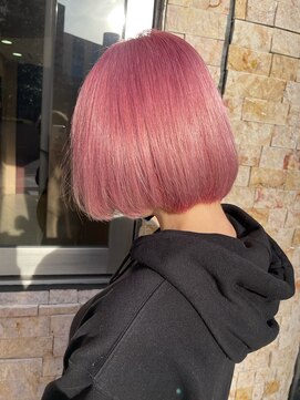 ルーブ トウキョウ(Loob. TOKYO) ペールピンク☆2ブリーチ.ハイトーンボブ.ハイトーンカラー.池袋