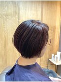 【脱白髪染めハイライト】×ローズピンク