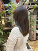 ツヤベージュのミディアムヘア/代官山/30代40代50代60代/SAORI