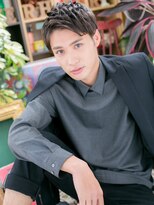 カバーヘア イヴ 戸頭店(COVER HAIR EVE)&nbsp;アップバングダークアッシュフェードカットm戸頭20代30代40代