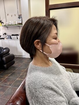 ハピネス クローバー 学園前店(Happiness CLOVER) 丸みショート/前髪/顔周りカット/透明感/20代30代40代50代