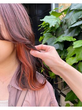 アクト 原宿(ACT) オレンジインナーカラー/オレンジベージュ/オレンジブラウン