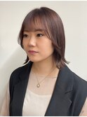 【Bellecoupes】小顔バング ミニボブ ラベンダーグレージュ