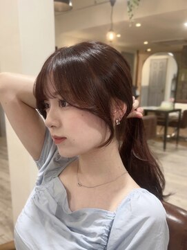 サンバイセライロ 千葉(SAN. by celilo) 韓国ヘア/斜めバング/グレージュカラー/シルキーベージュ