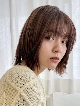 イル 大阪淀屋橋(i'll) 小顔ナチュラルボブウルフレイヤー20代30代40代外ハネ前髪パーマ
