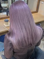 ロア 福岡天神本店(LORE)&nbsp;ダブルカラーミルクティーピンクベージュカラーハイトーンカラー