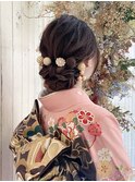 【 Blowfy 】成人式 シニヨン 着物 ヘアセット