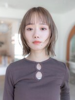 20代30代大人かわいい/グレージュカラー/レイヤー/小顔/前髪