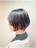 ショートヘア×インナーカラー