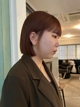 アンプラグド(unplugged) オレンジブラウンのミニボブ