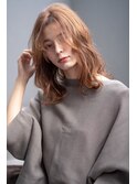 大人かわいい前髪セシルカットココアブラウンフリンジウェーブ